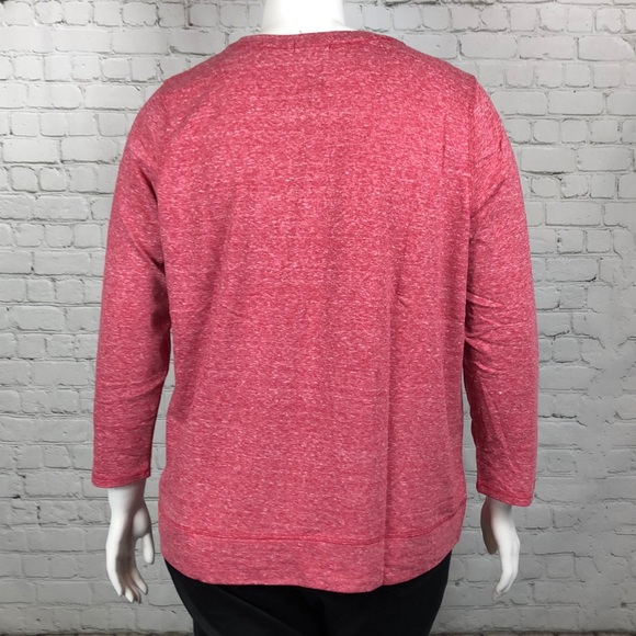 1X 2X Red Joyful Holiday Christmas Sweatshirt Plus - Picture 3 of 6